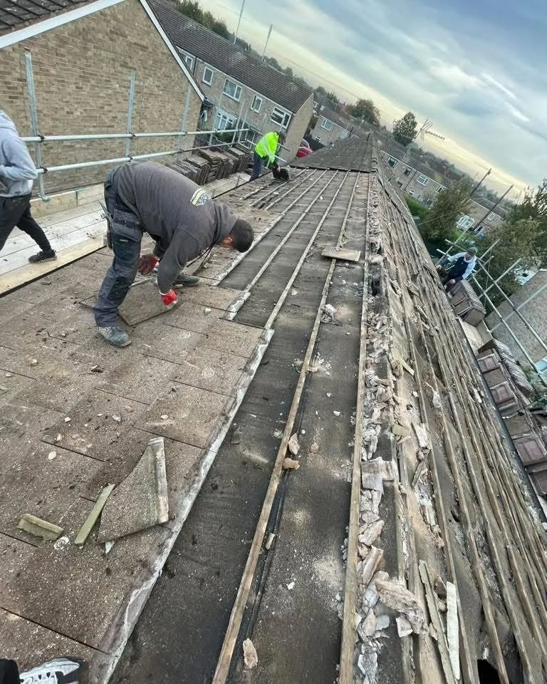 Roof strip and re-felt in progress in Kingsbridge